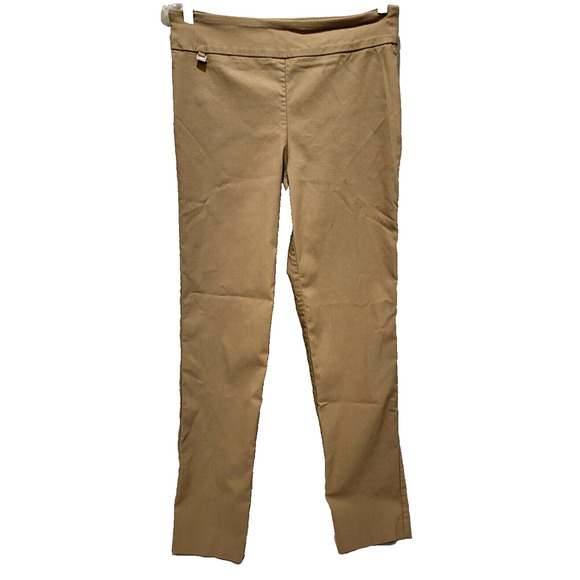Kim Rogers Khaki Tan Stretch Pants Womens 8 Made In Guatemala - Picture 6 of 6